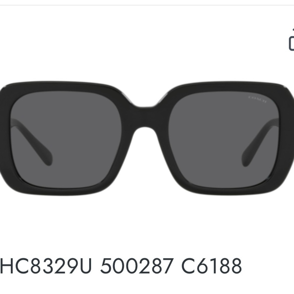 Coach Black Rectangular Sunglasses NWT - image 8